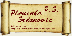 Planinka Srdanović vizit kartica